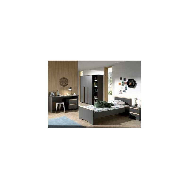 Lit 90x200cm London anthracite