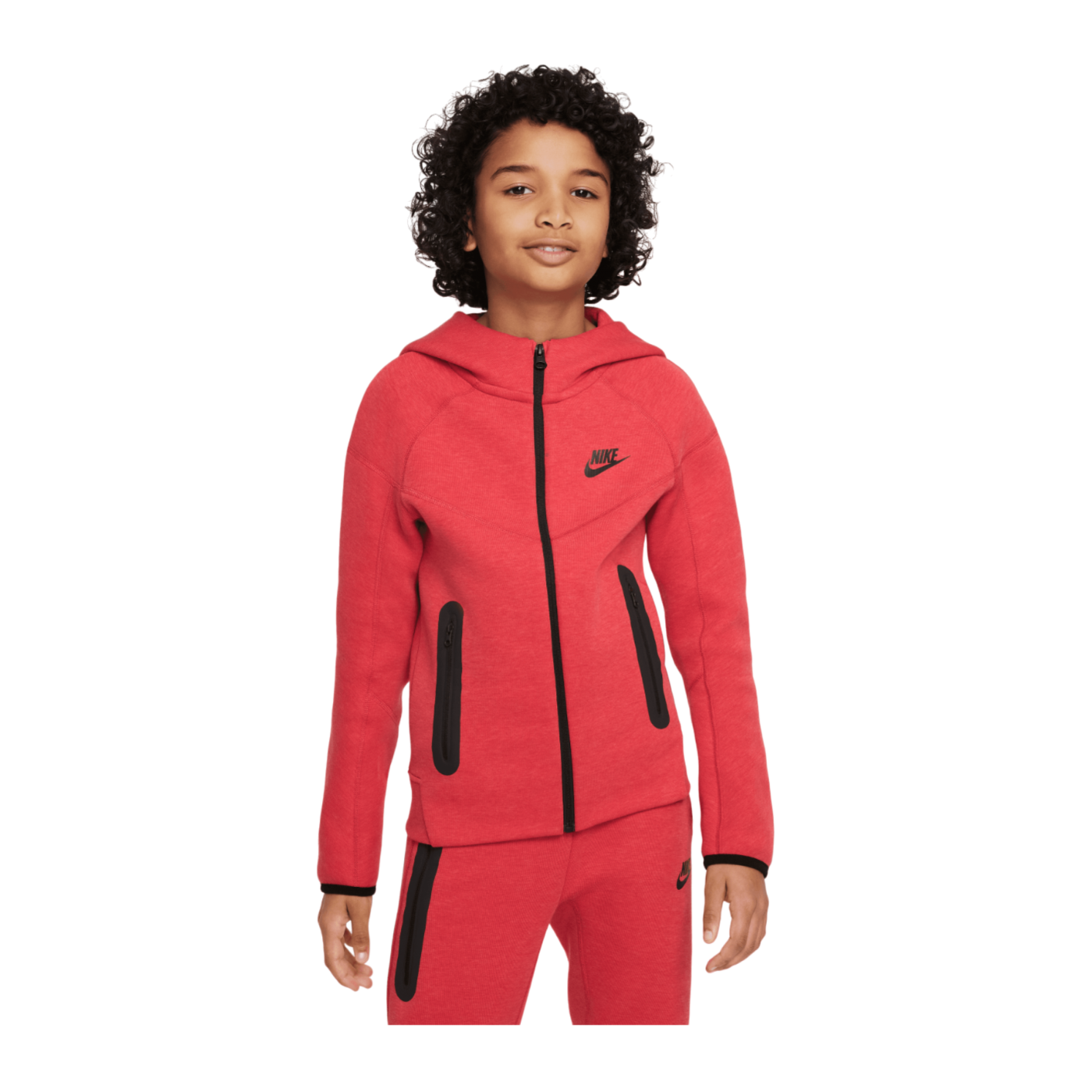 Nike Tech Fleece Jacke Kids Rot Schwarz F672