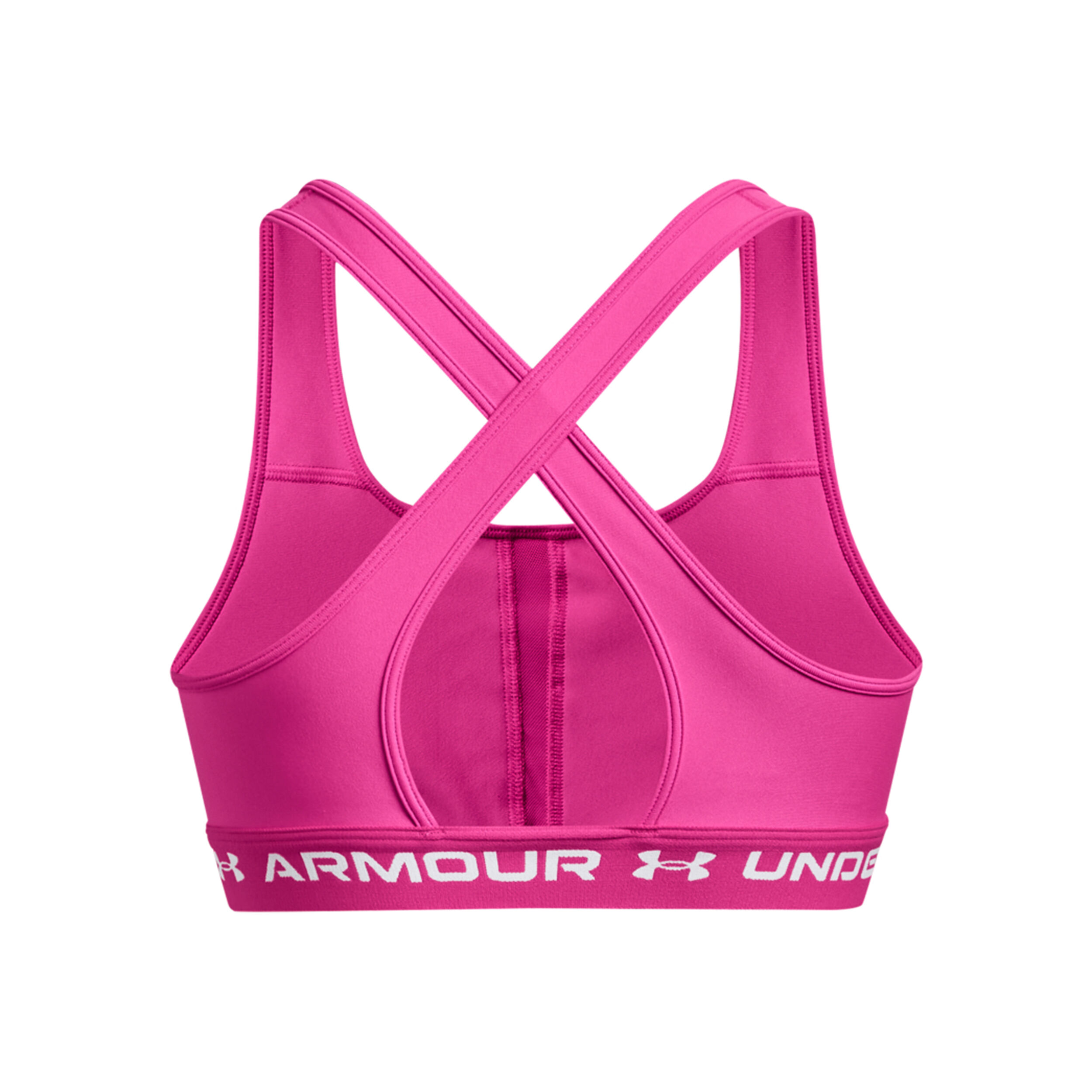 Crossback Mid Sport-BH Damen - Pink, Weiß
