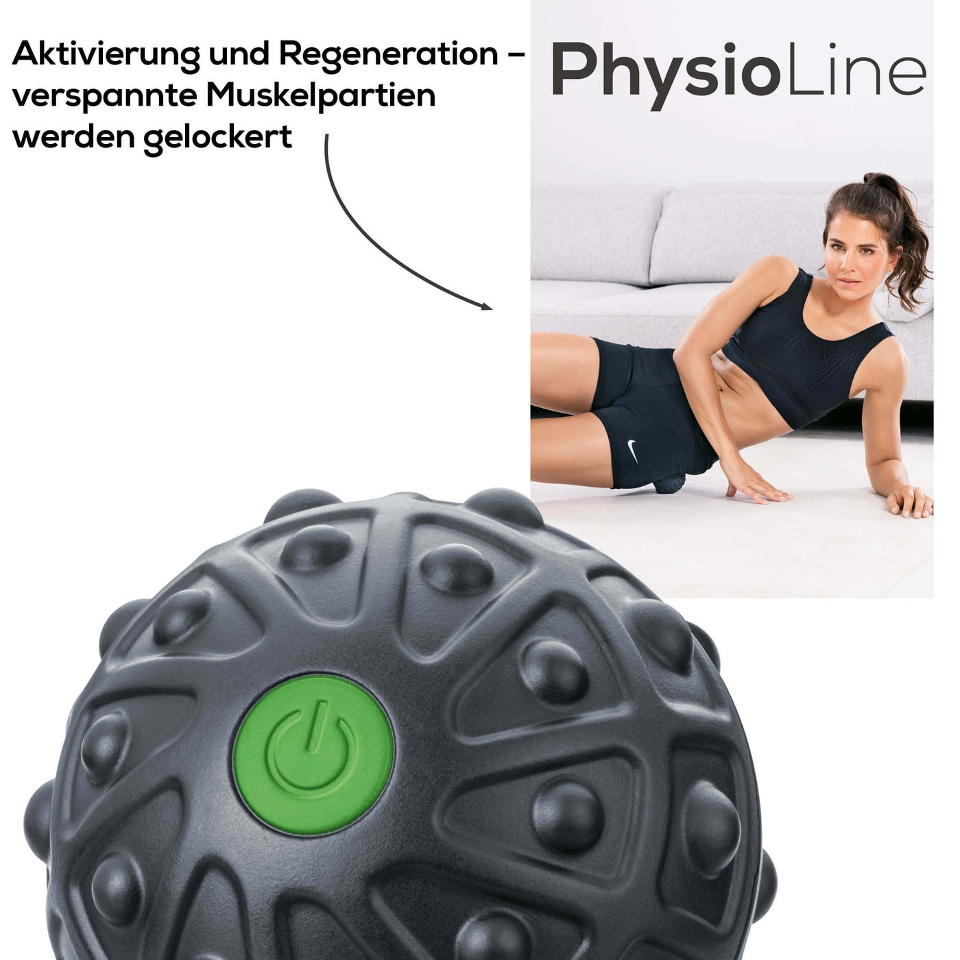 Beurer Massageball mit Vibration MG 10-Handlicher Massageball für Faszienverklebungen & verspannte Muskelpartien
