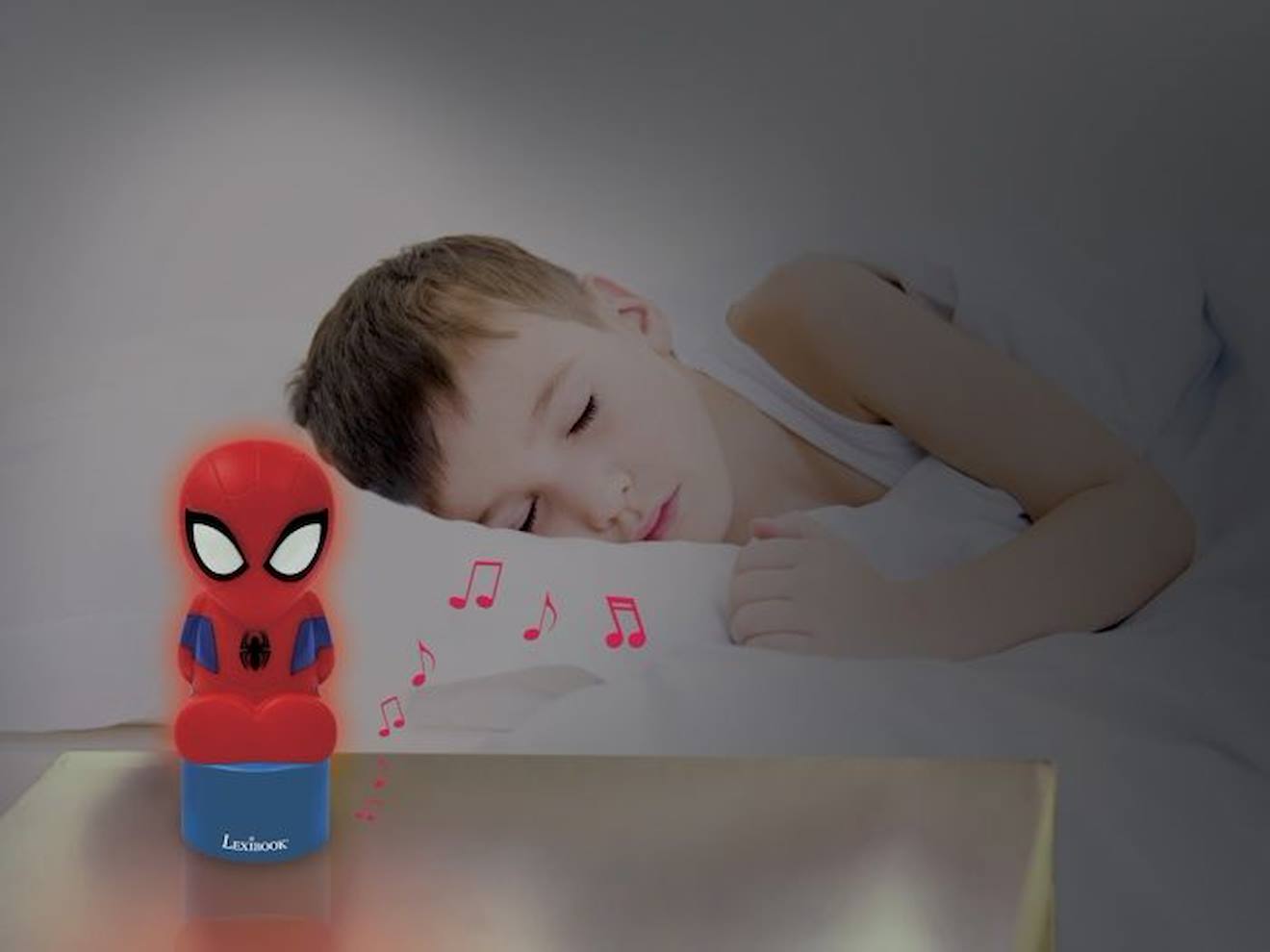 Enceinte veilleuse Spiderman rouge