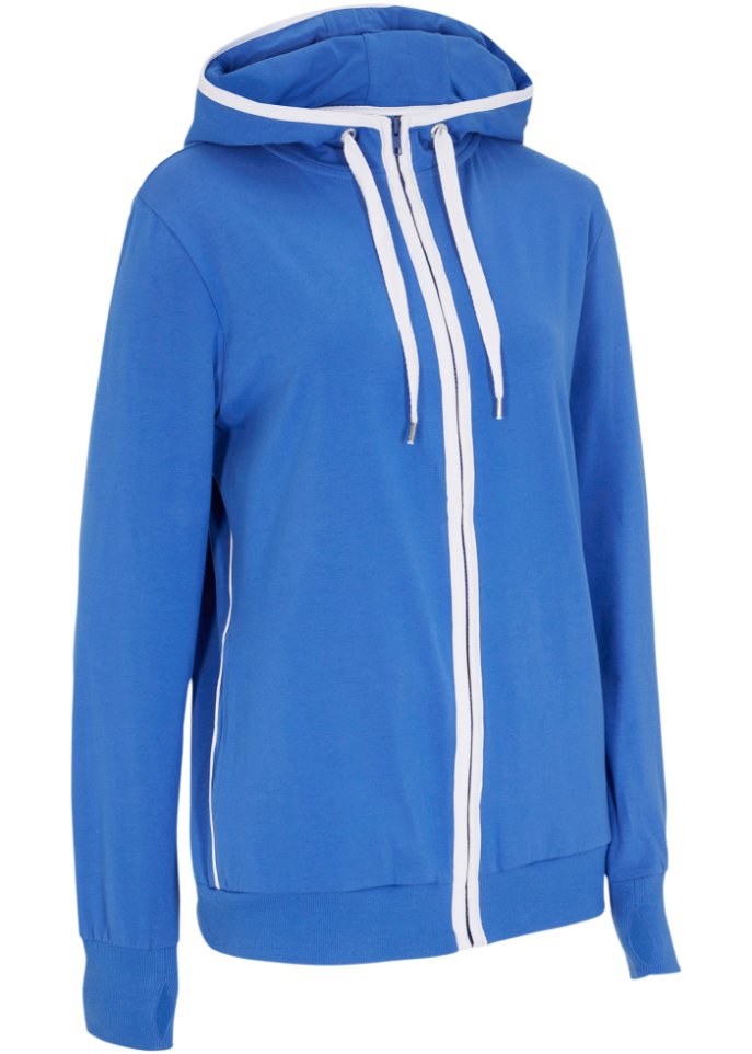 Stretch-Sweatjacke mit Baumwolle