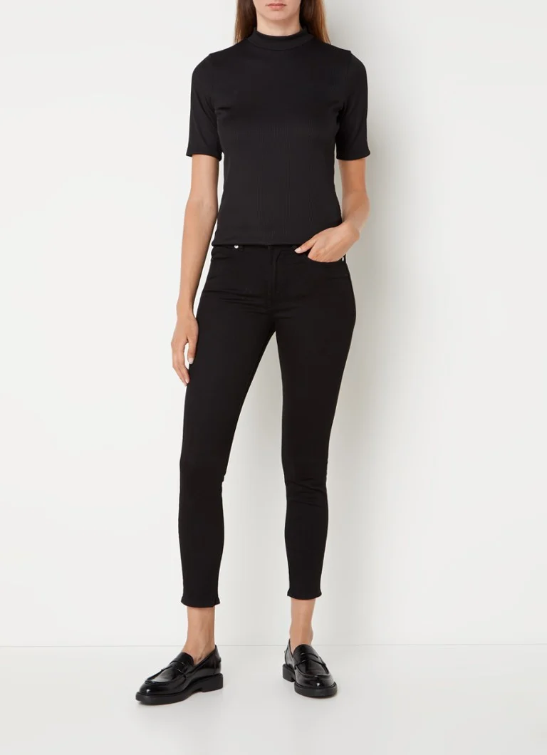 Blugi HUGO BOSS 932 cu talie medie, croială slim, de culoare spălată