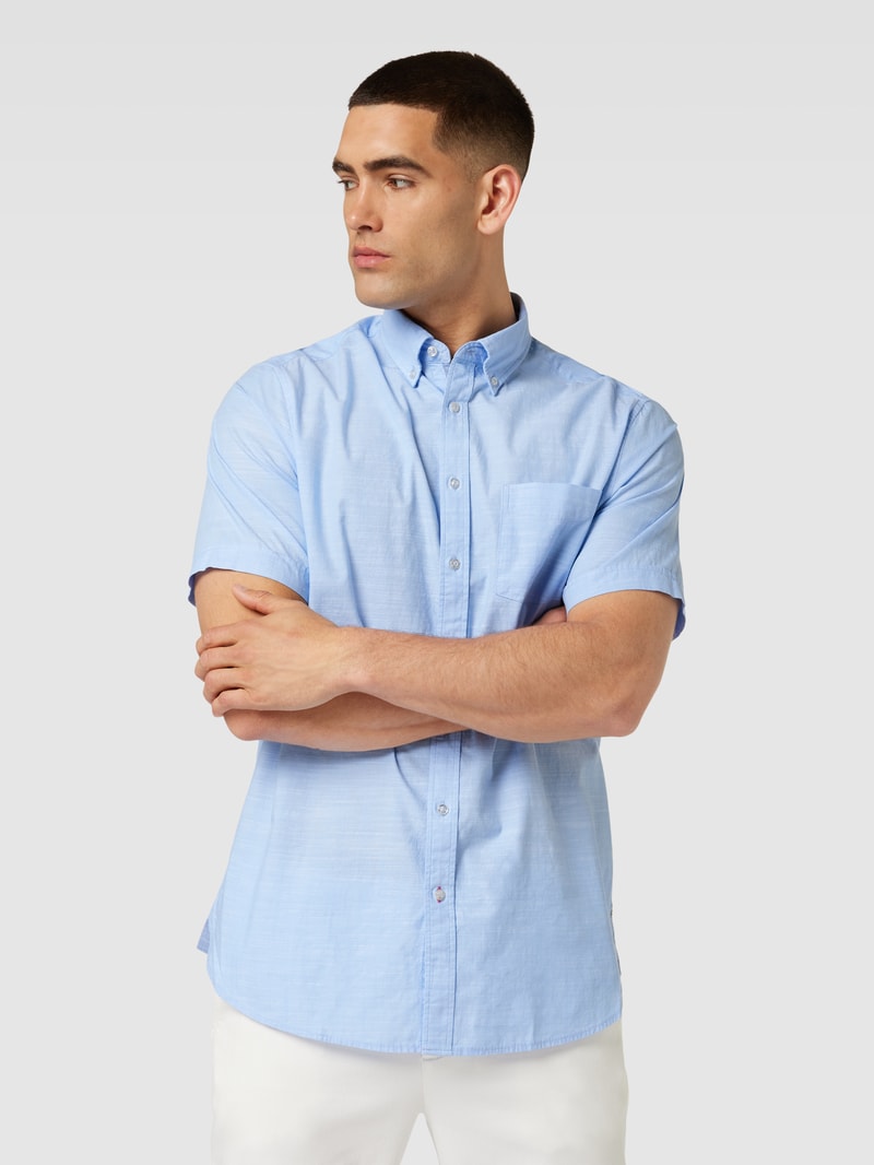 Freizeithemd mit Strukturmuster in bleu