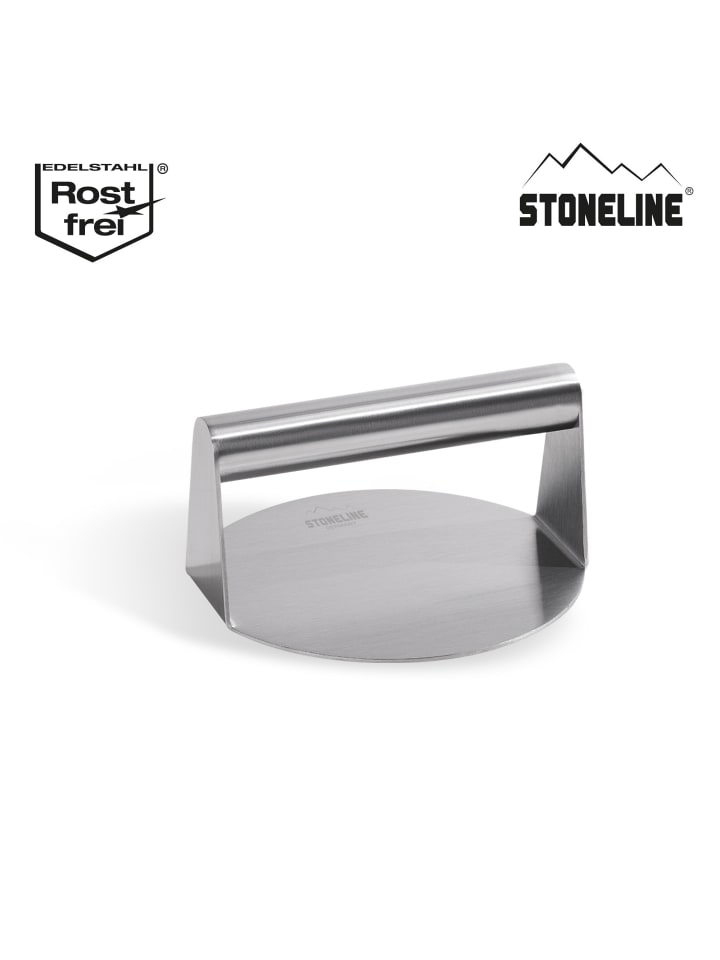 Stoneline Burger Smasher Set 3-tlg., Burgerpresse, Burgerglocke, Wender | Edelstahl in Edelstahl günstig kaufen onesize