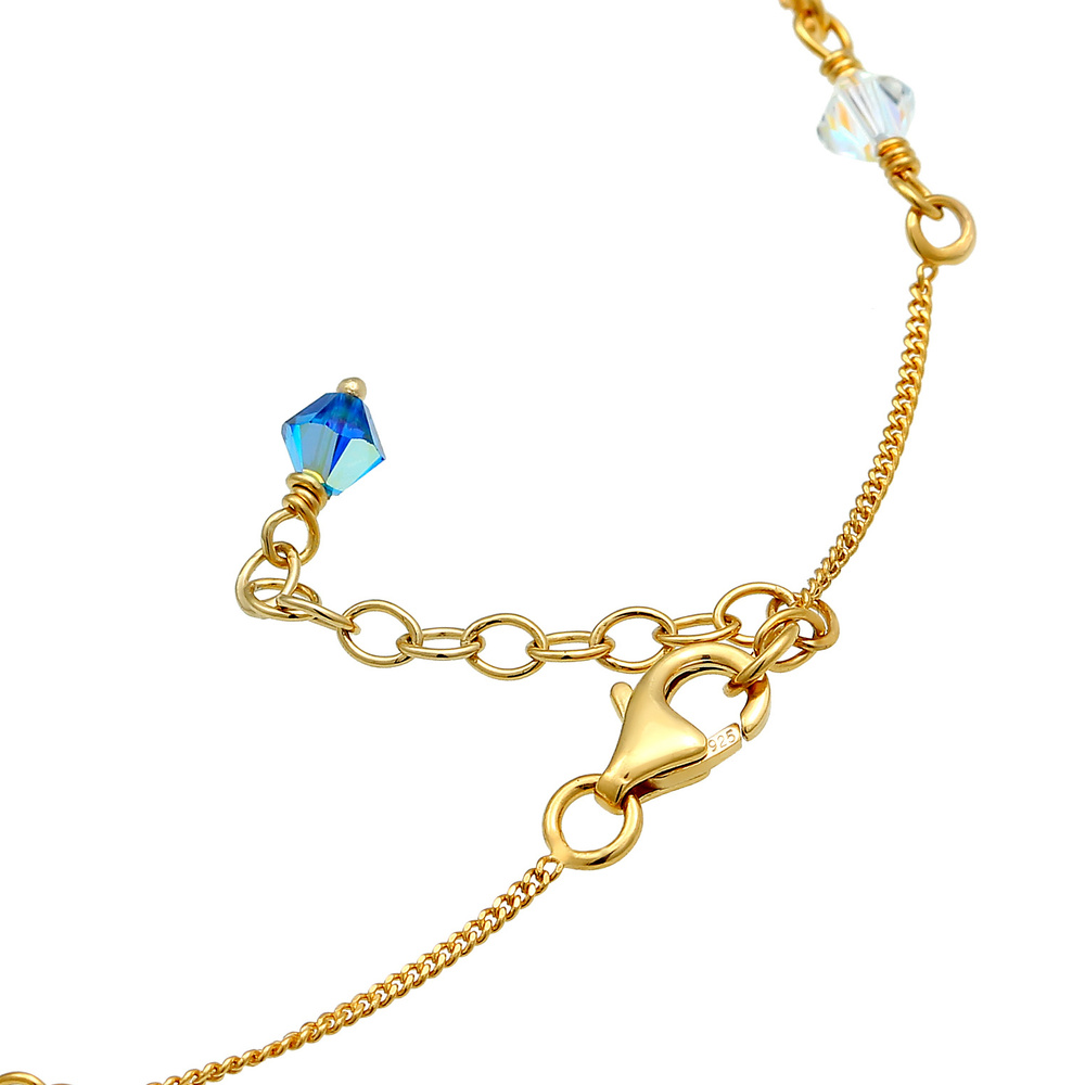 Elli Elli Bracelet de Cheville Cristal 925 Argent Bijoux