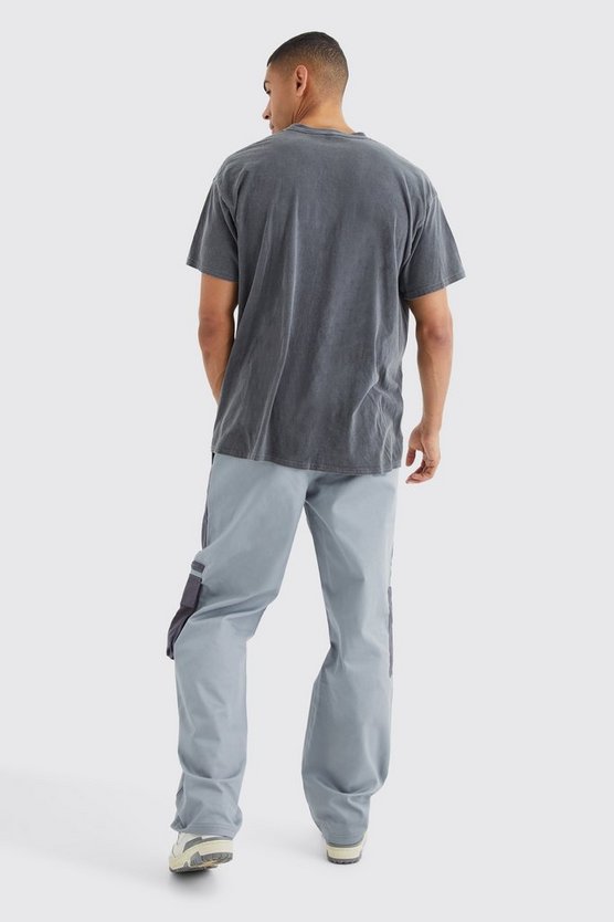 Slim-Fit Colorblock Cargo-Schlaghose