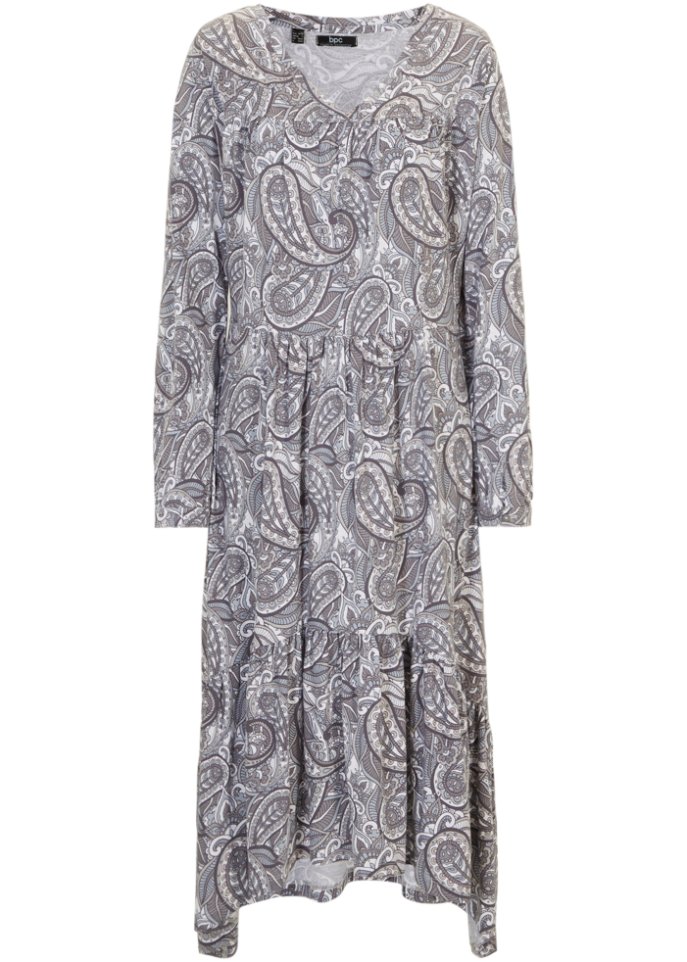 Midi Shirtkleid aus Baumwoll- Viskose Mischung, mit Zipfelsaum