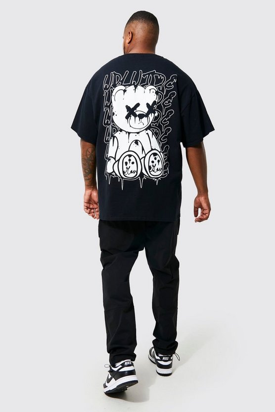 Plus T-Shirt mit Teddy Print