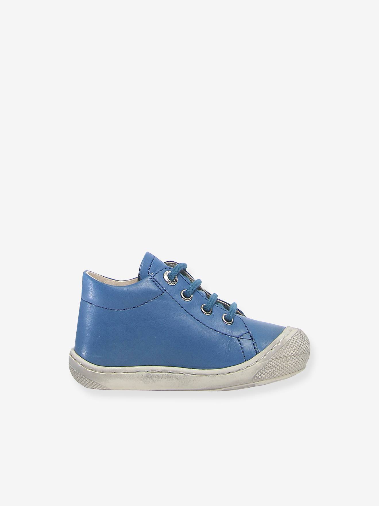Naturino Jungen Baby Lauflern-Boots COCOON NAPPA SPAZZ.SOLE NATURINO - hellblau