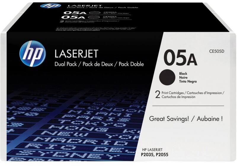 HP 05A Original Tonerkartusche CE505D Schwarz Duopack 2 Stück