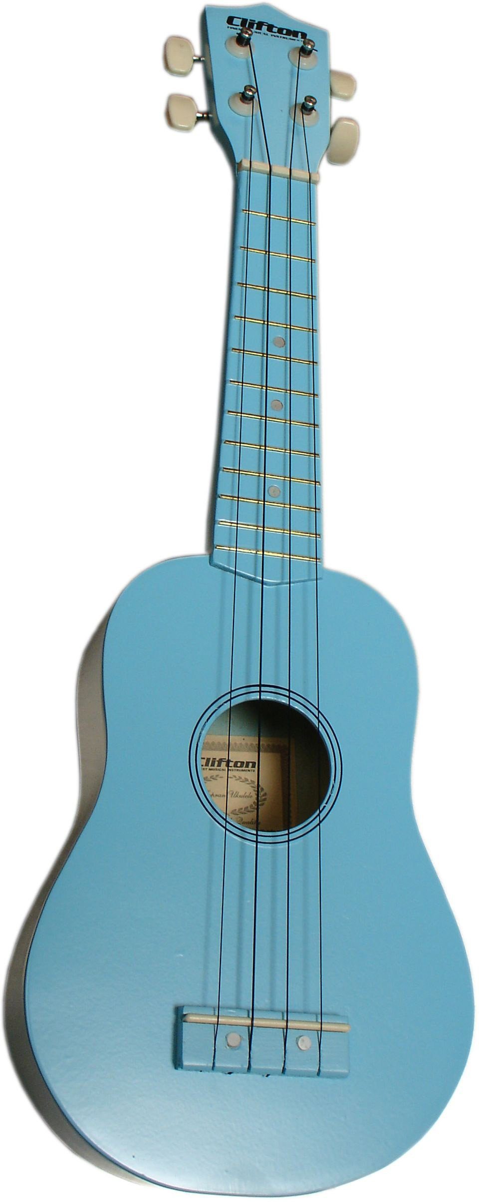 Clifton Ukulele Sopran Ukulele mit Buch und CD, blau