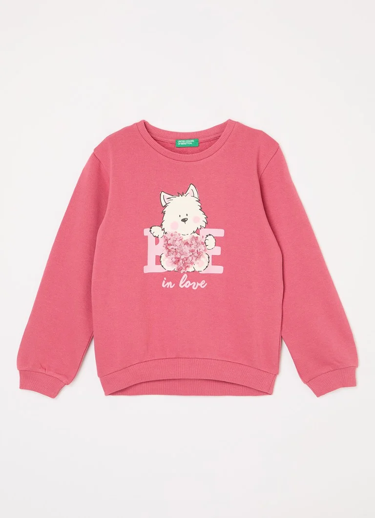 Pulover Benetton cu imprimeu 3D