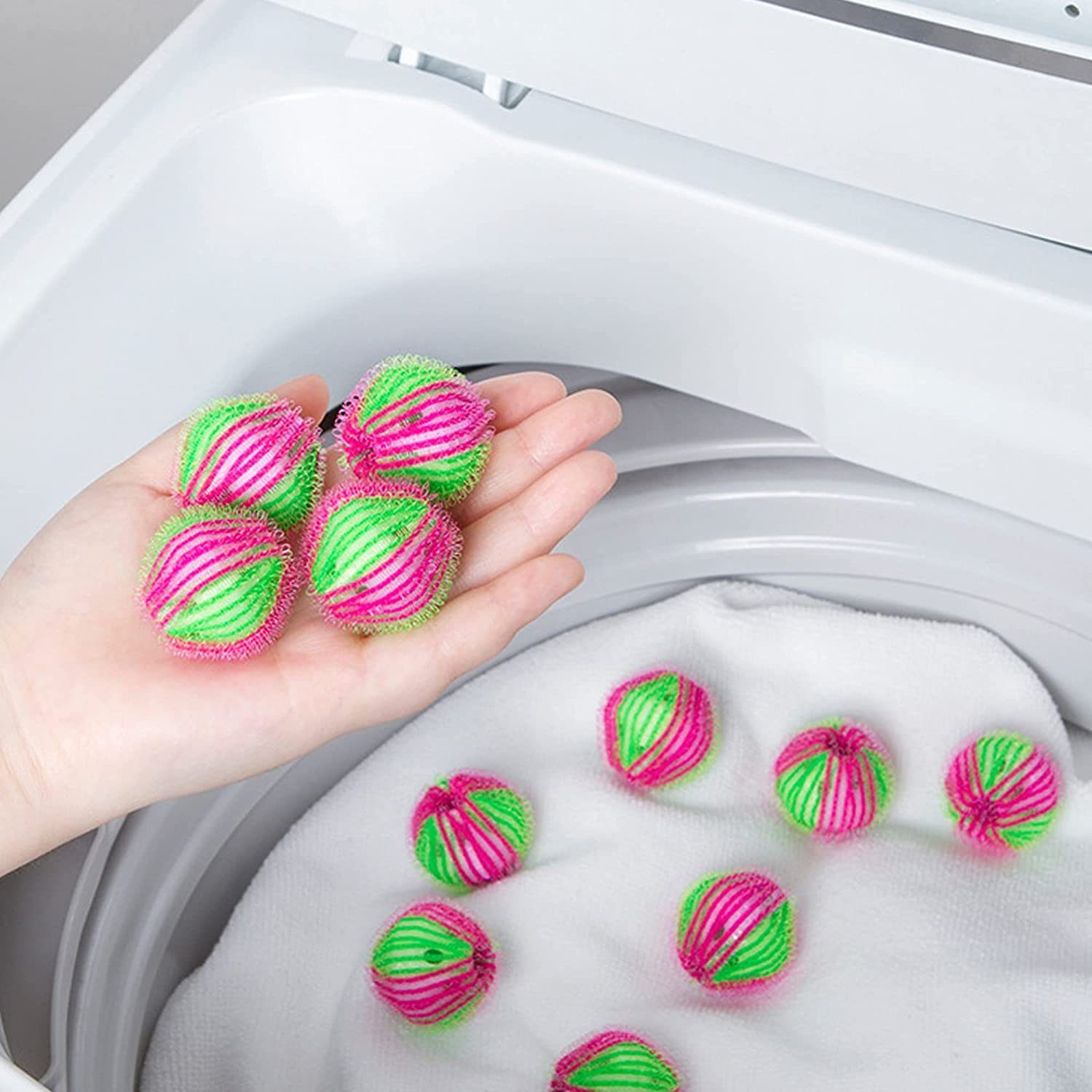 FeelGlad Wäschekugel Tierhaarentferner Waschmaschine,Katzenhaarentferner, Nylon