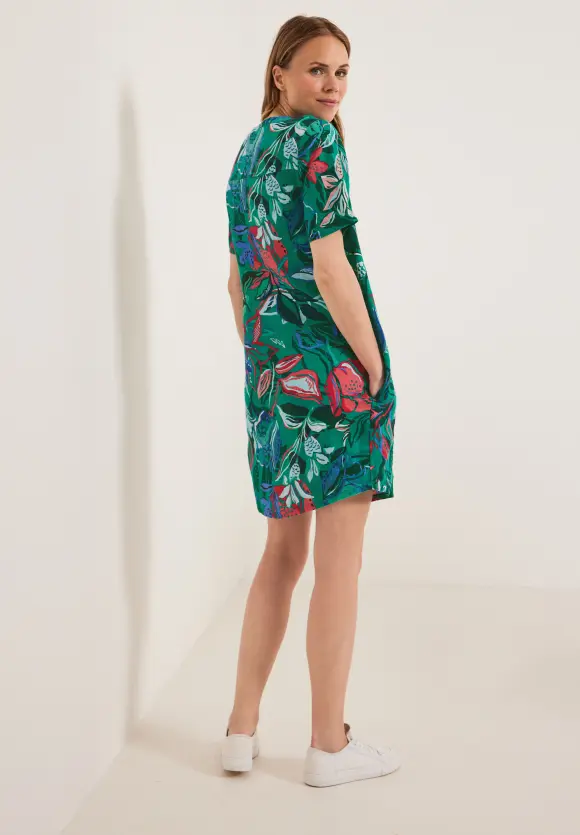 CECIL Leinenkleid mit Blumenprint