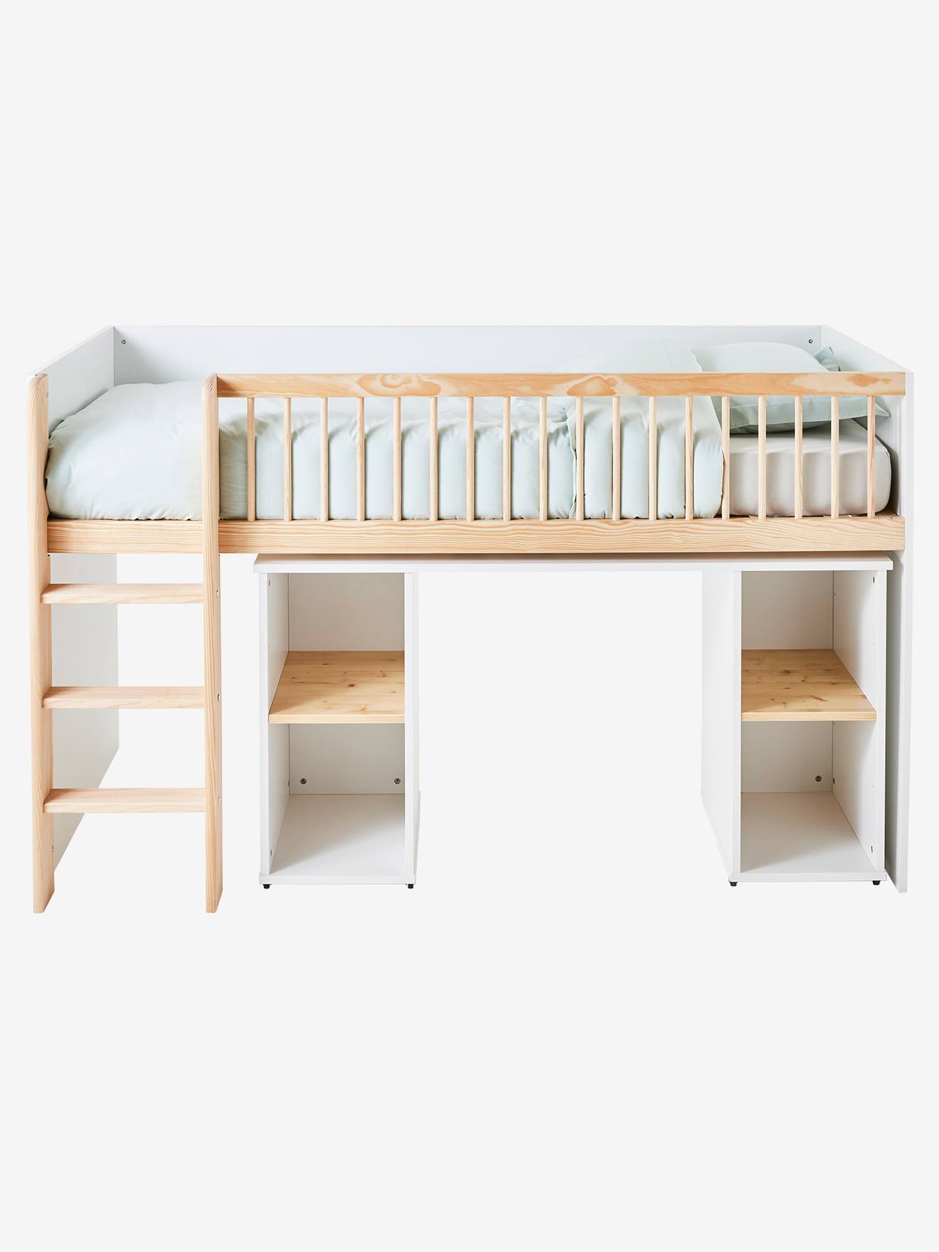 Vertbaudet Kinderzimmer Kombi-Hochbett GECKO - weiß