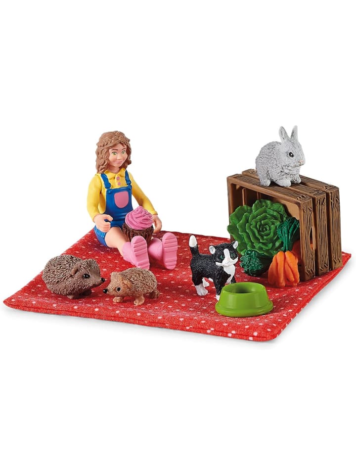 Schleich 72160 - Tierfiguren Farm World - Picknick mit kleinen Haustieren in bunt günstig kaufen onesize