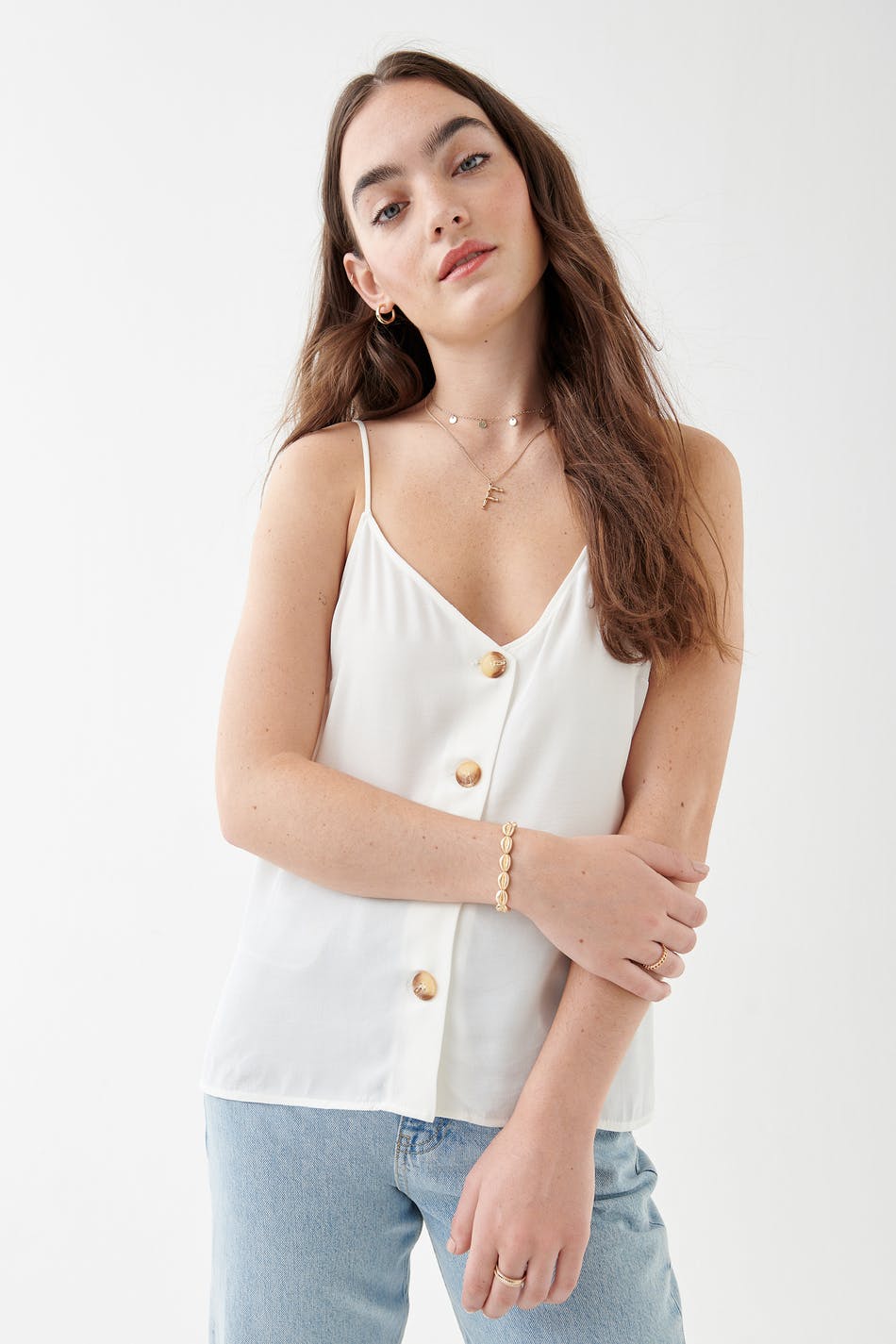 Mindy button down singlet
