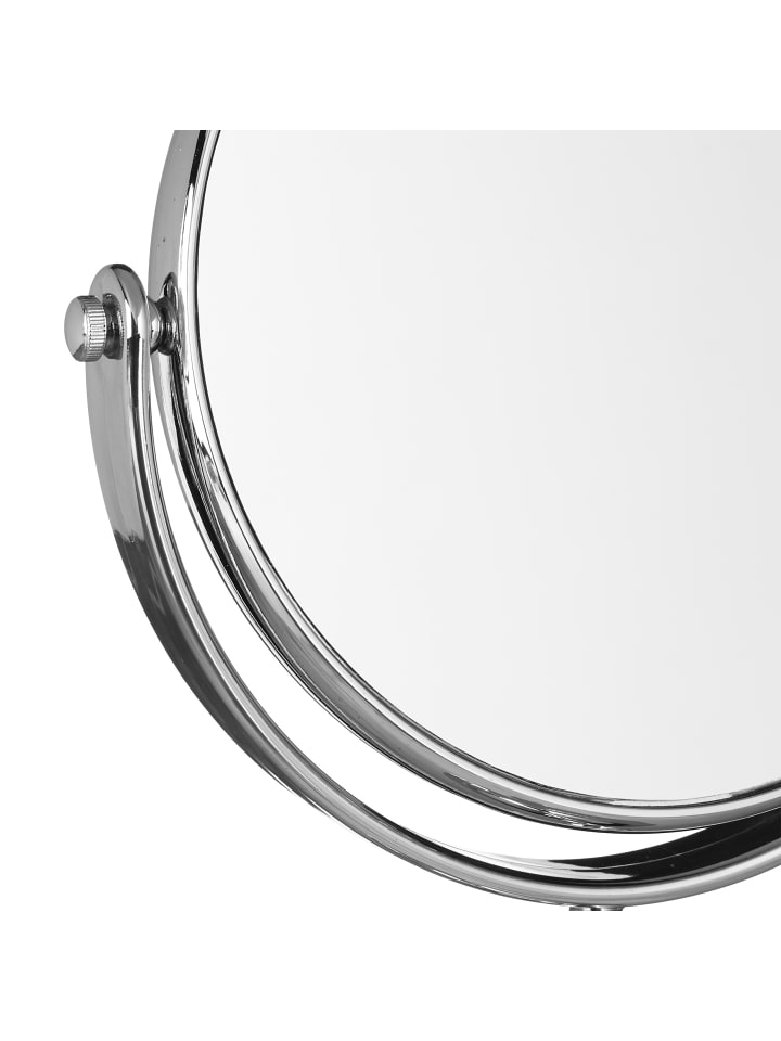 relaxdays Kosmetikspiegel in Silber - (B)18 x (H)28 x (T)10 cm günstig kaufen onesize