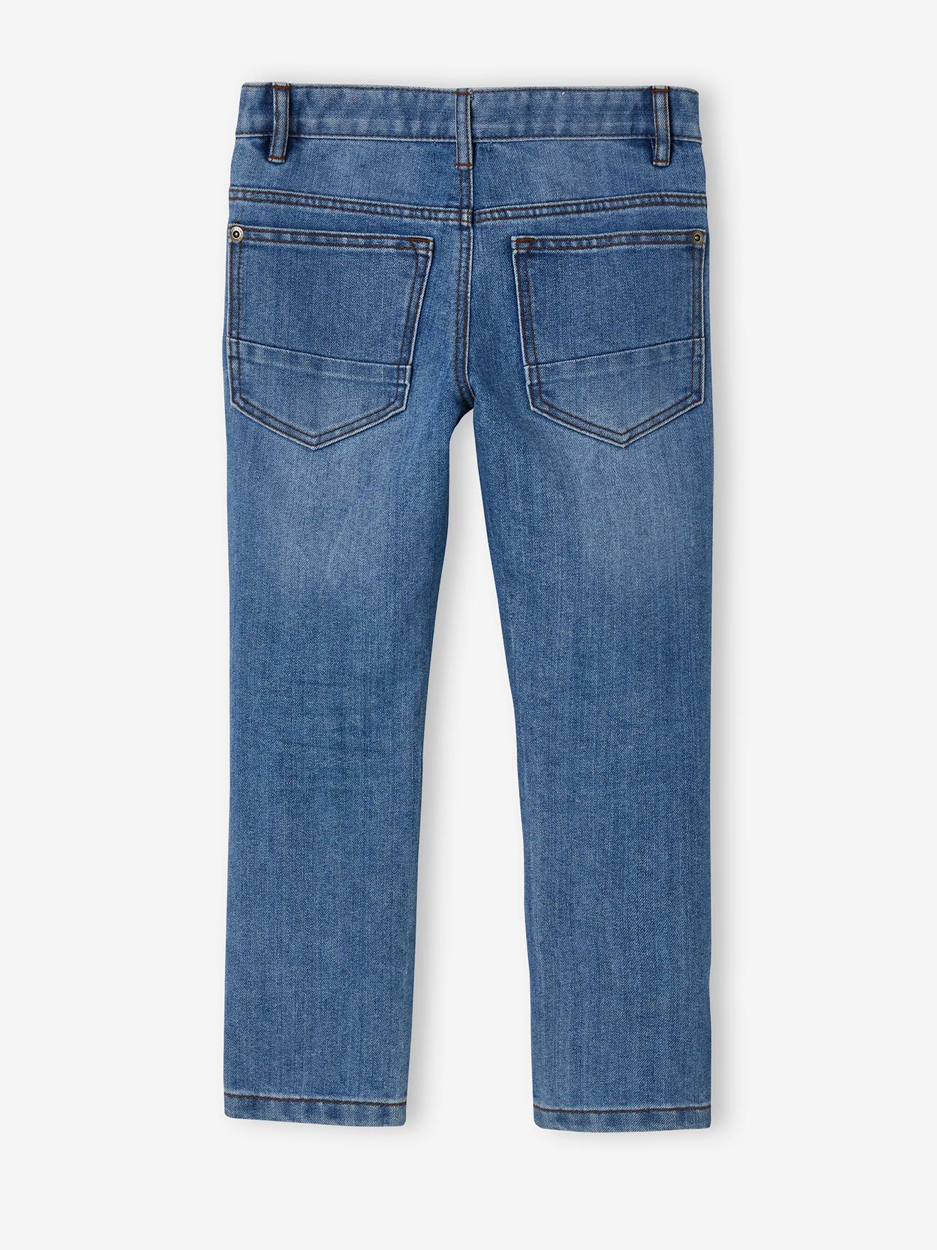 Vertbaudet Die UNVERWÜSTLICHE, robuste Jungen Jeans, Straight-Fit - grau