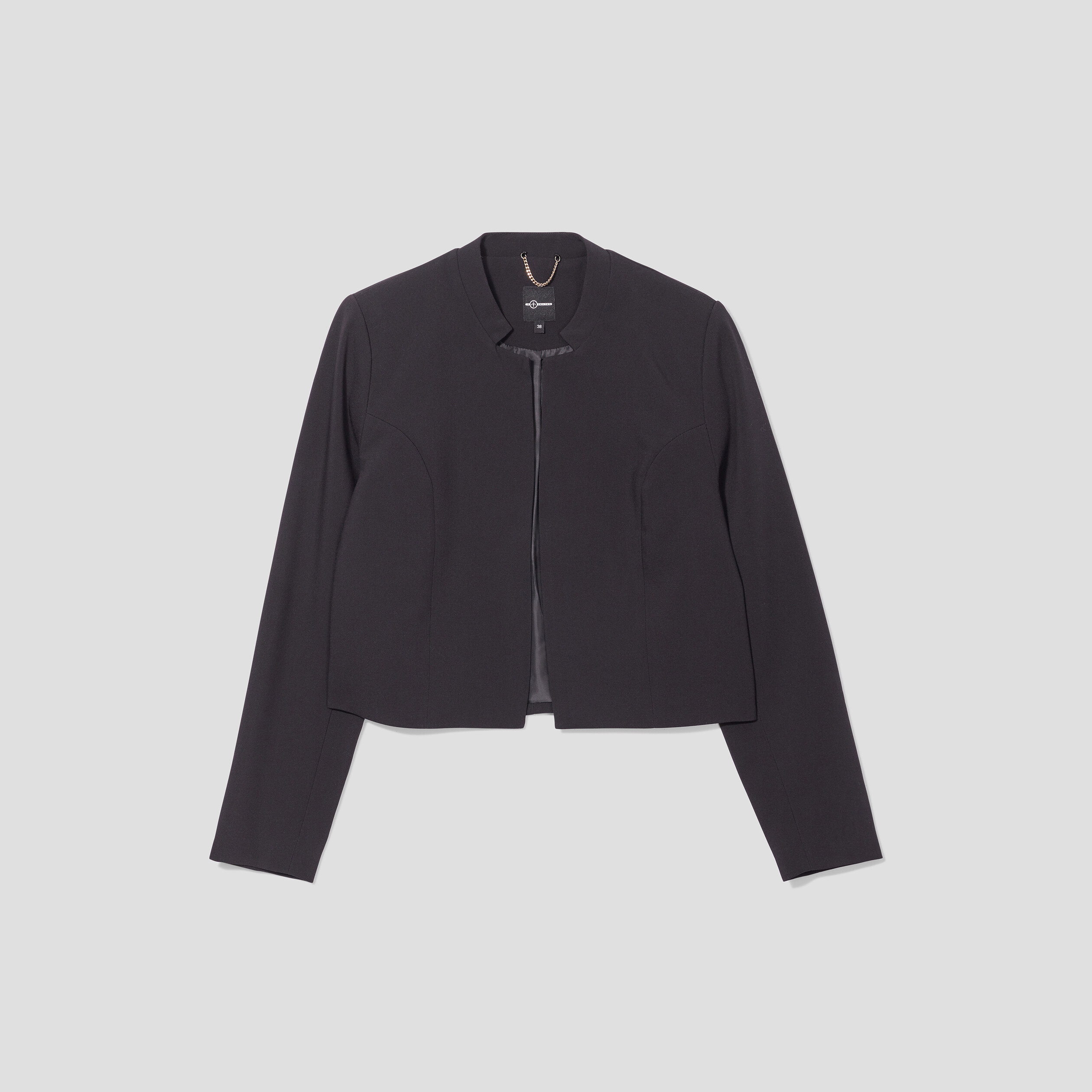 Veste doublée ajustée courte Mosquitos noir femme | La Halle