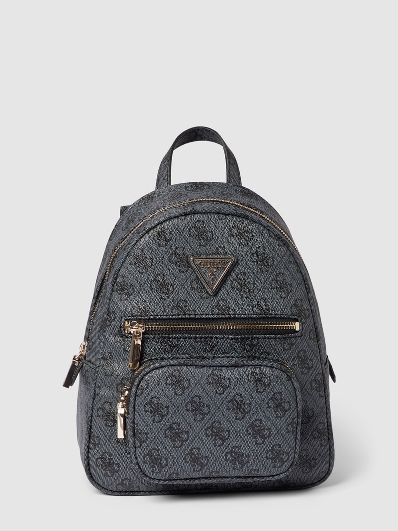 Rucksack mit Allover-Logo-Details Modell 'ECO ELEMENTS' in anthrazit