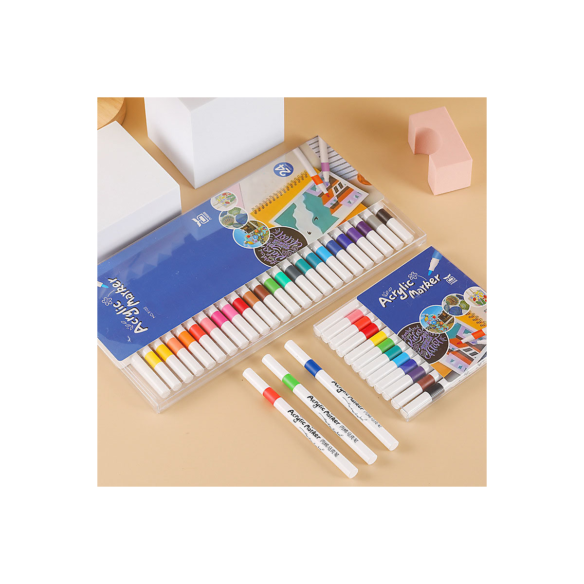 Mosaiksets Graffiti-Stifte für Kinder Acryl-Marker Mosaiksets Wasserbasis Farbe Stift