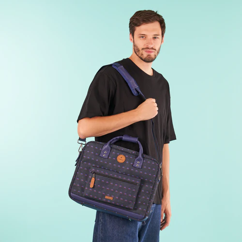 Padua dark blue laptop bag