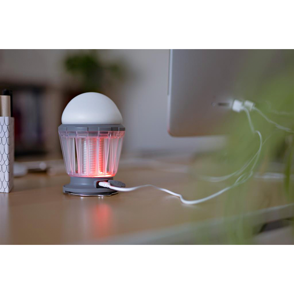 Dörr LED Solar Campinglampe Anti-Moskito (hellgrau)