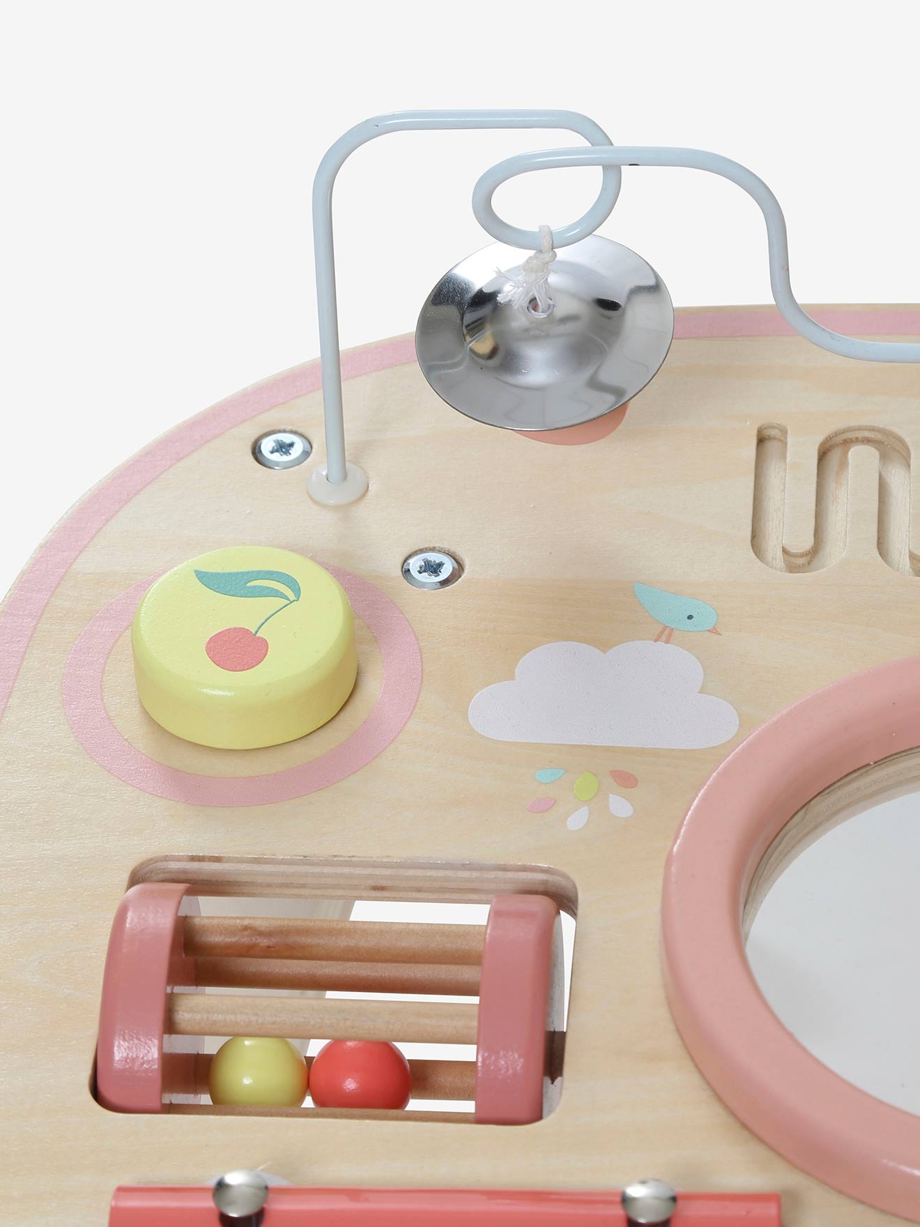 Table d'activités et d'éveil musical bois FSC® rose