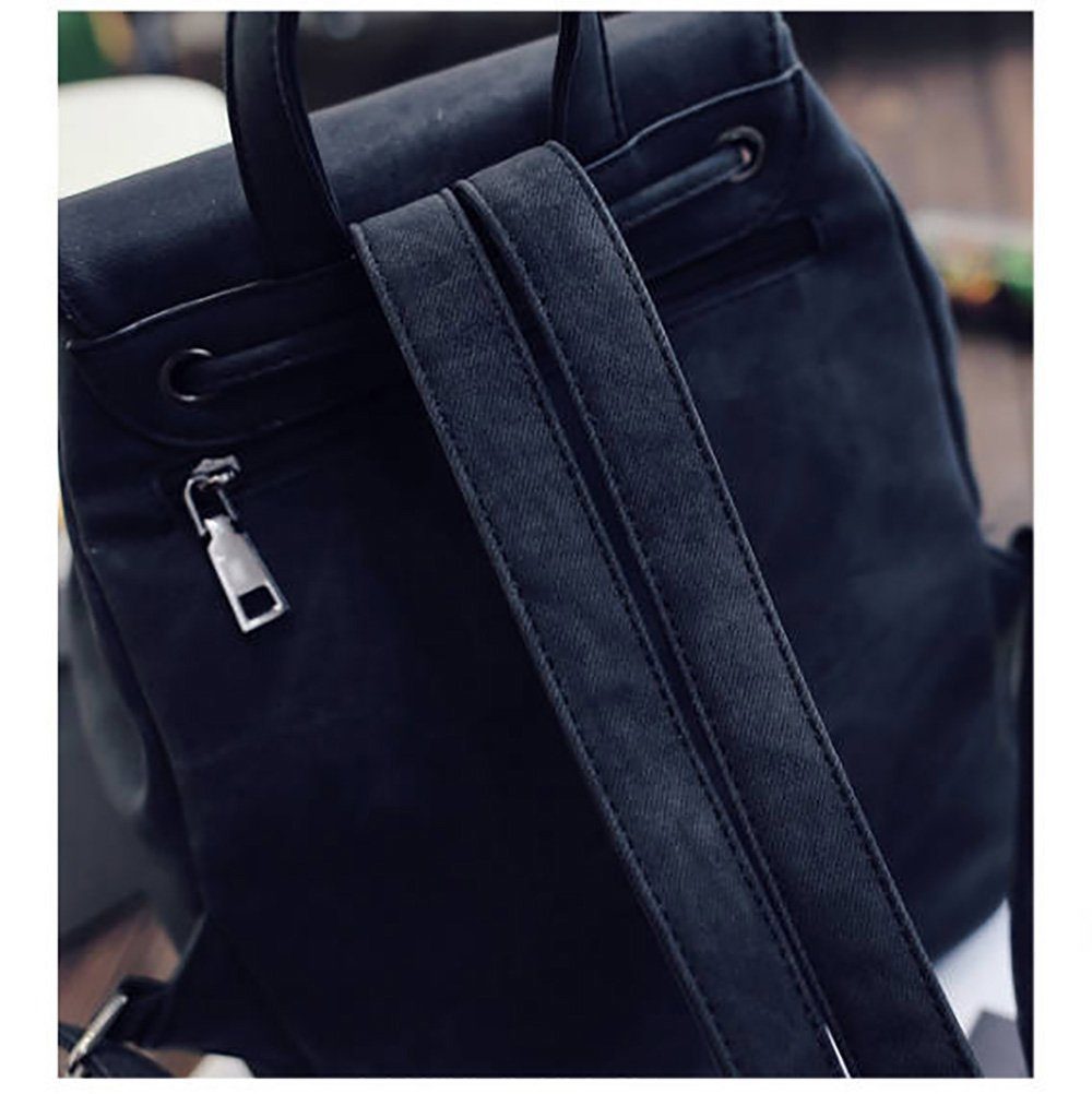 Deliana.bag Freizeitrucksack Mode Echtes Leder Damen Rucksack, Reisetasche,Niedliche Mini Rucksäcke (Set, 1 Stück), Mit Fach, Fronttasche, Rucksack