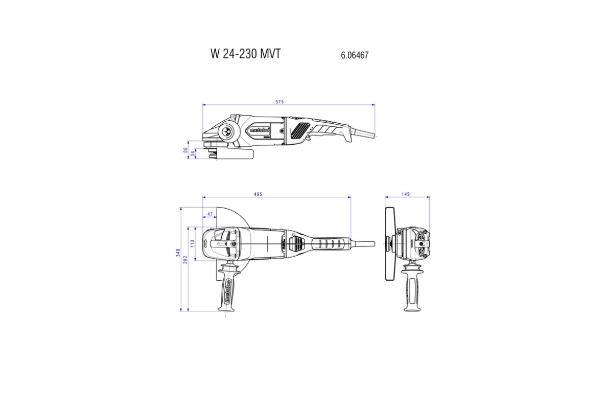 Metabo 606467260 W 24-230 MVT Polizor unghiular 230 mm