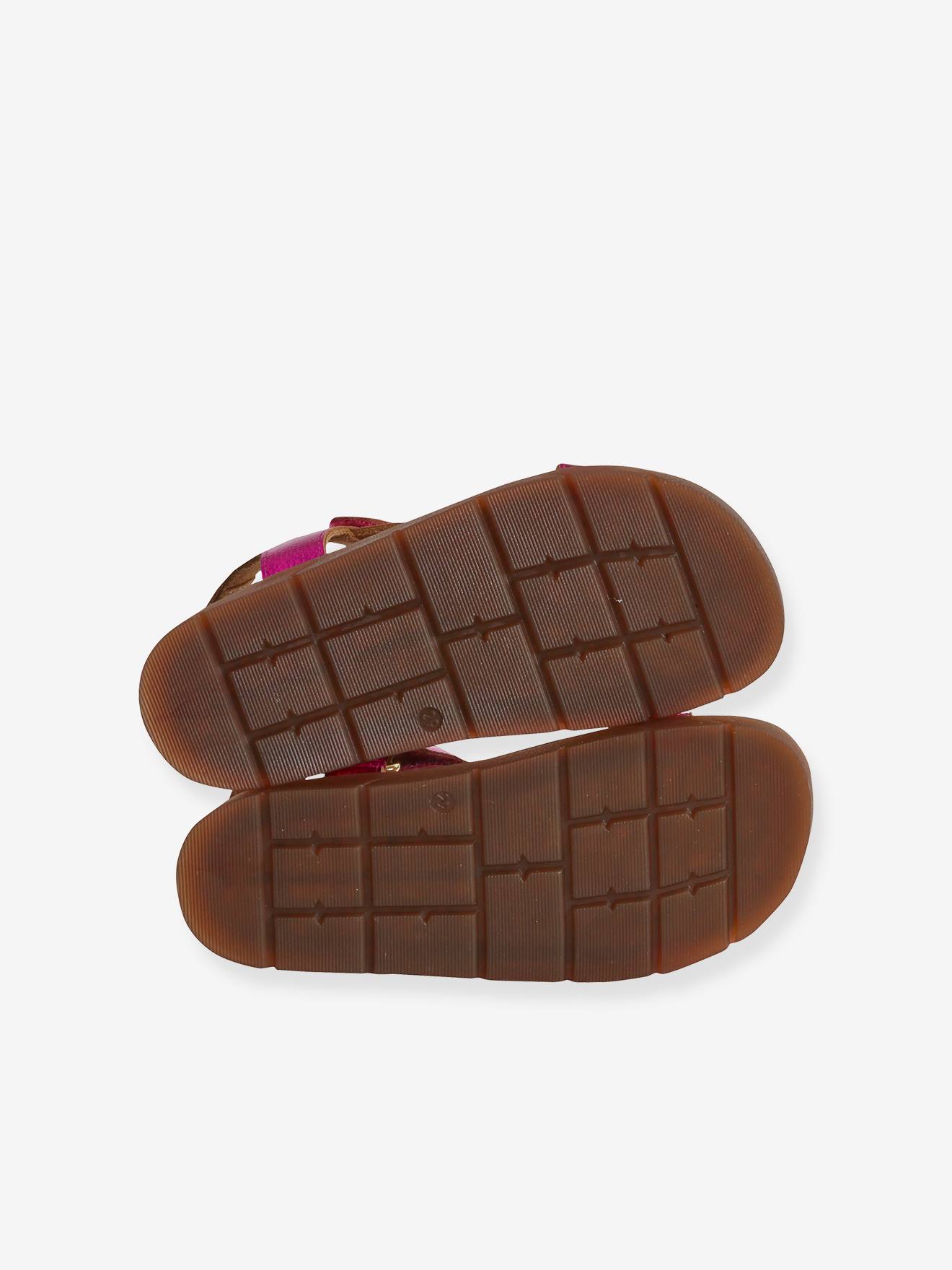 Vertbaudet Mädchen Klett-Sandalen - dunkelrosa