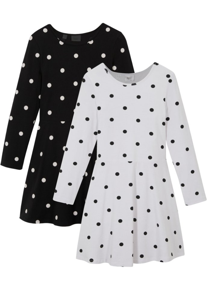 Mädchen Shirtkleid (2er Pack) mit Bio-Baumwolle