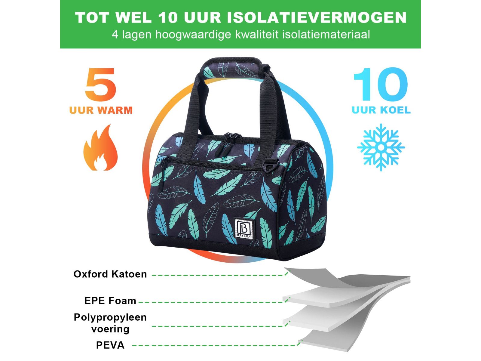 Brisby Black Feathers 10 Liter Kühltasche