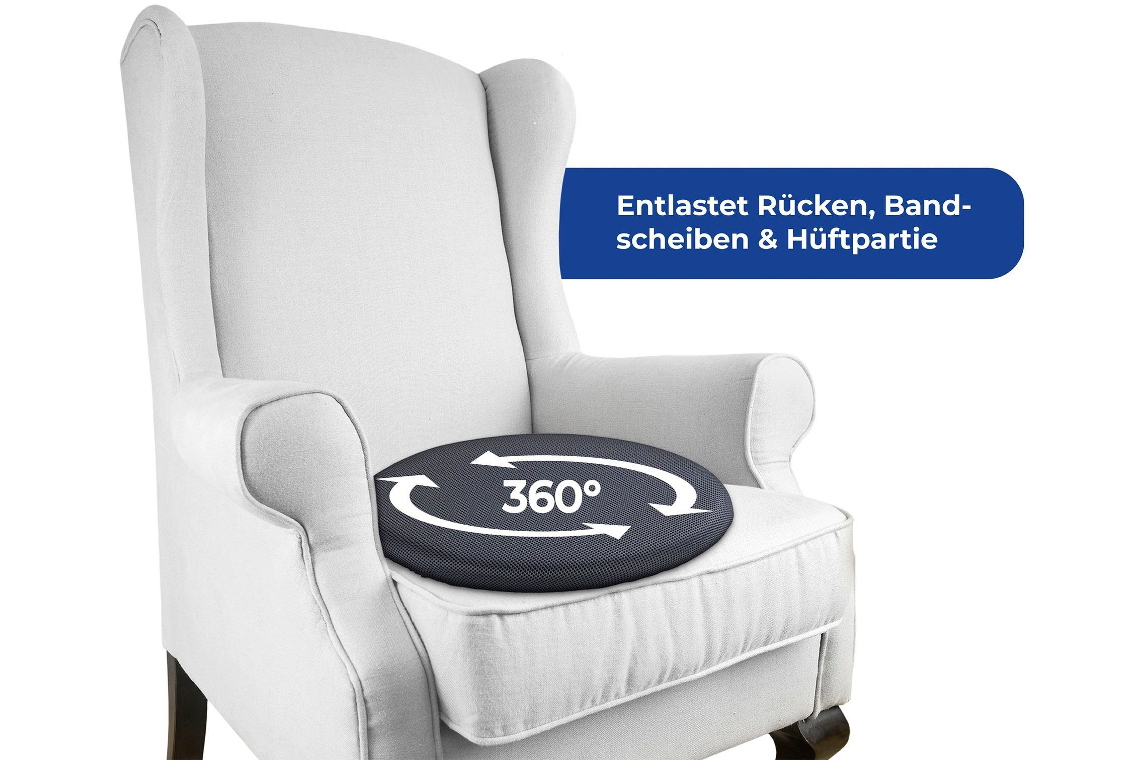 Maximex Drehkissen Orthopädisches Visco-Drehkissen, 360°, belastbar bis 150 kg
