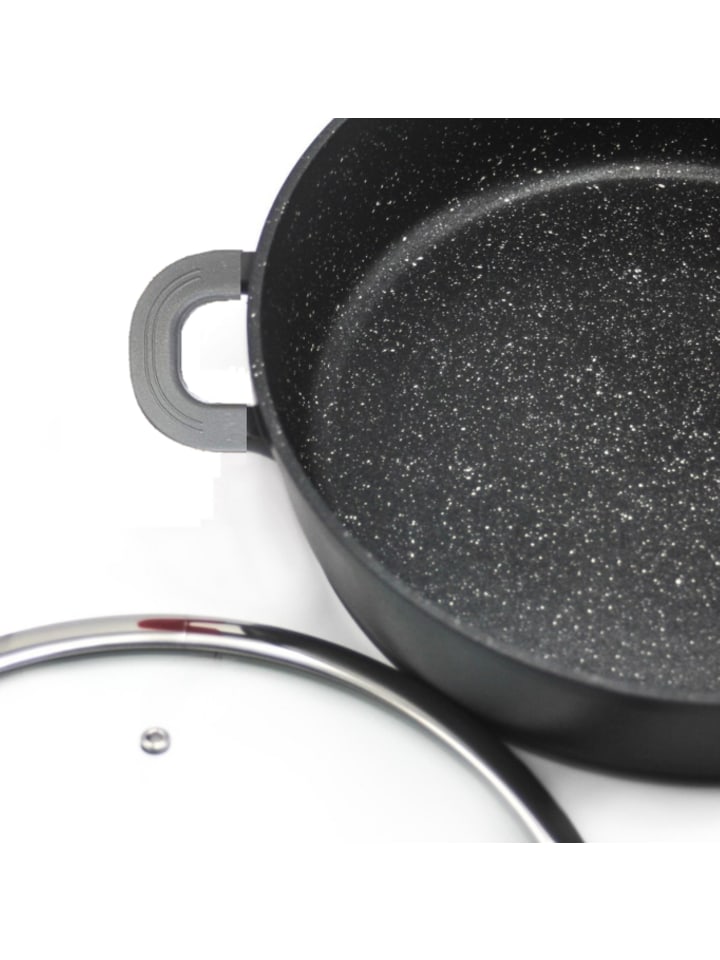 Cheffinger 6-tlg Kochtopfset mit Deckel ø36cm/ø40cm/ø44cm in Schwarz günstig kaufen 36-44