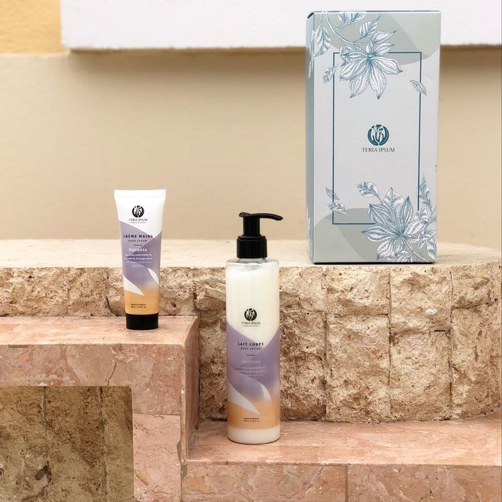 terra ipsum Coffret Cocooning - Lait Corps & Crème Mains Lait pour le corps + Crème pour les mains