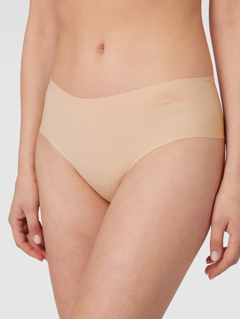 Slip mit Label-Detail Modell 'LASER' in beige
