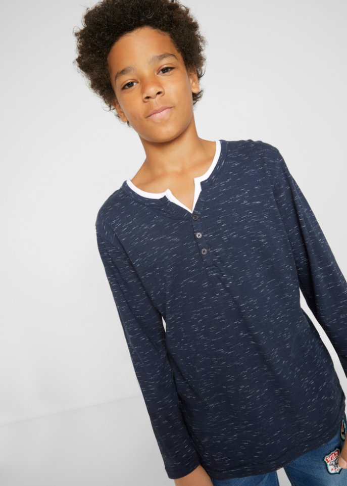 Jungen Henleyshirt 2-in1 Optik