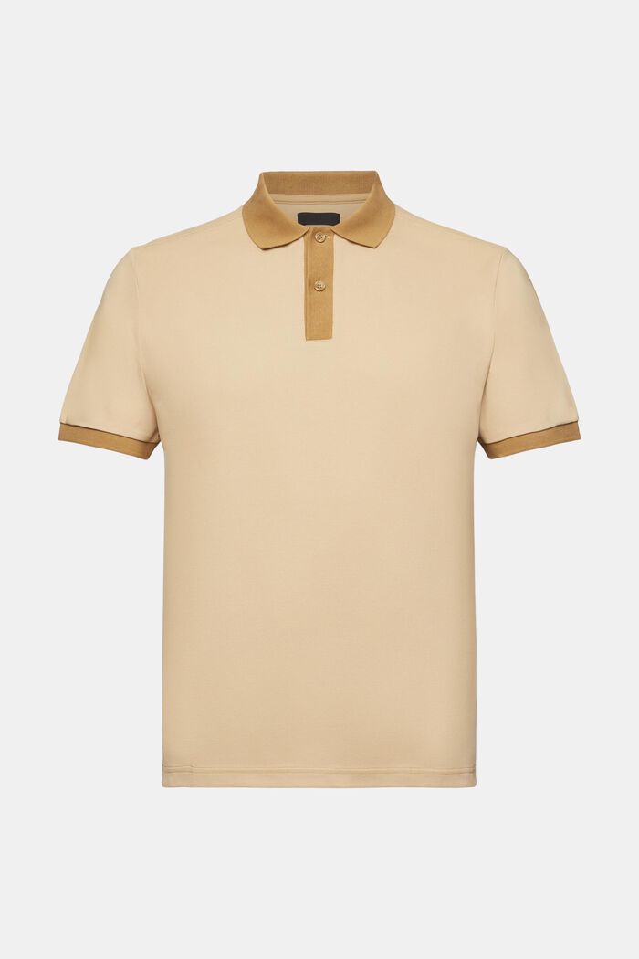 Zweifarbiges Piqué-Poloshirt