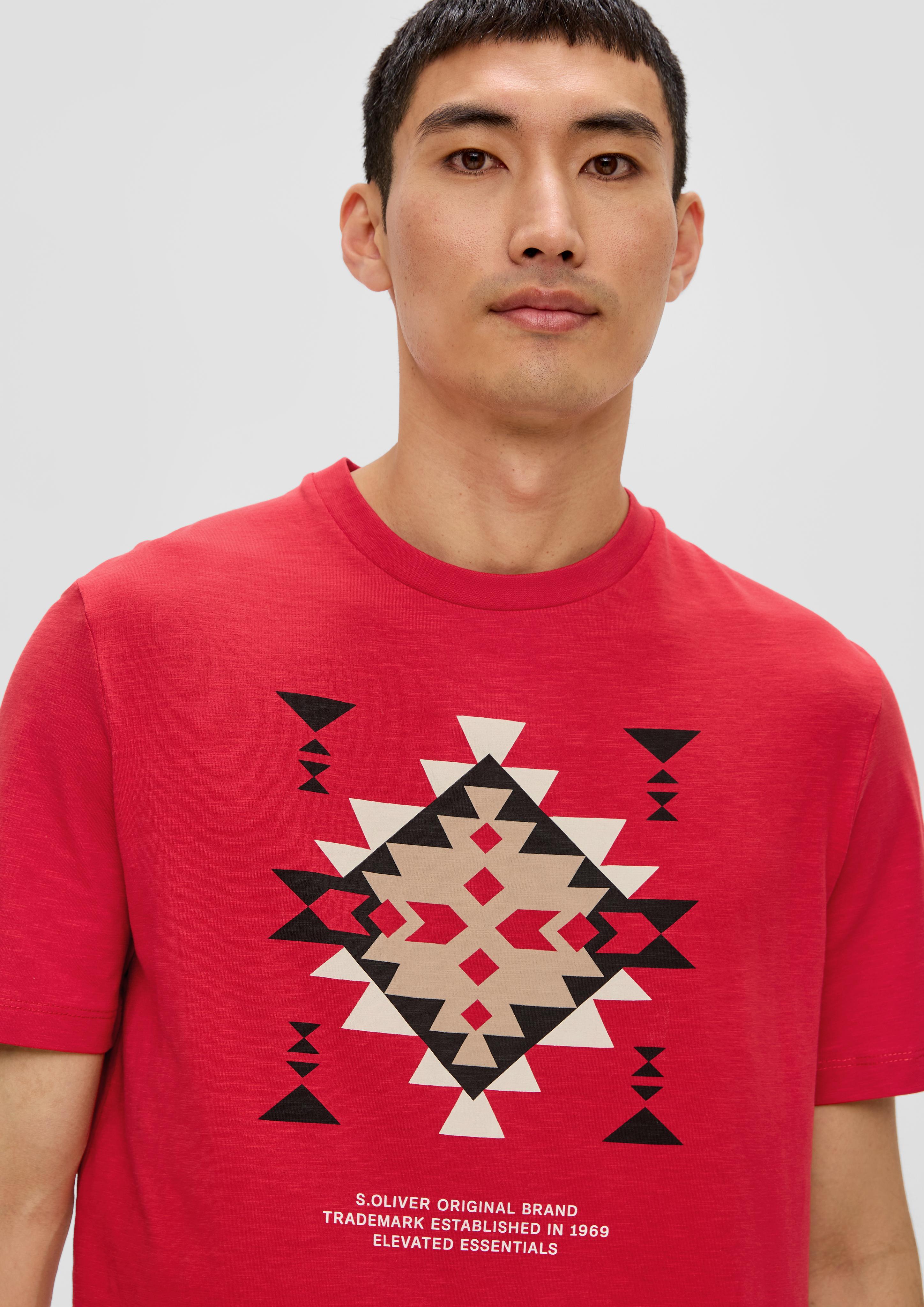 T-Shirt mit Flammgarnstruktur  2138667-31D1
