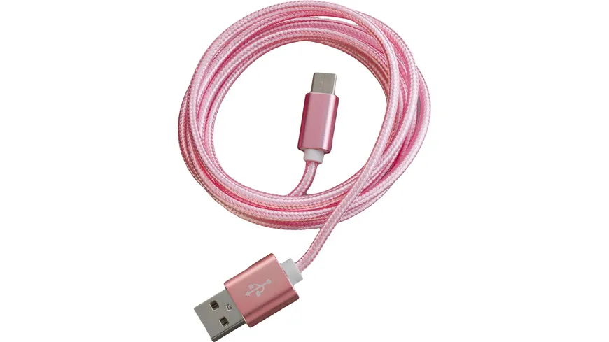 PETER JÄCKEL FASHION 1,5m USB Data Cable Rose Typ-C USB mit Sync- und Ladefunktion