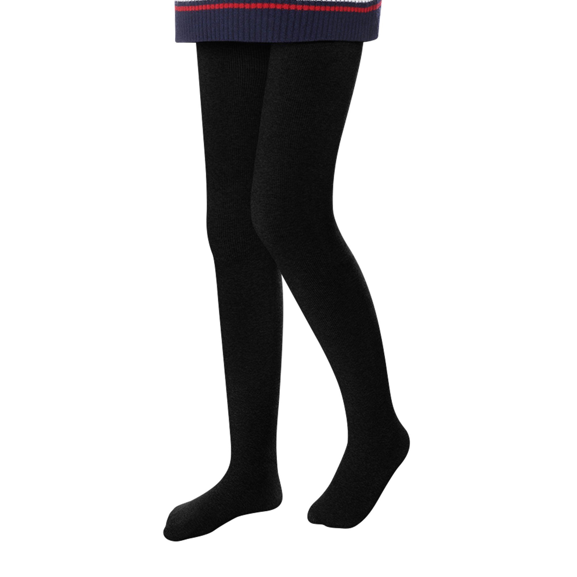 L&K-II Thermostrumpfhose 4611 (1/2/3er-Pack 1 St) Thermostrumpfhose Mädchen mit Innenfutter blickdichte Kuschel
