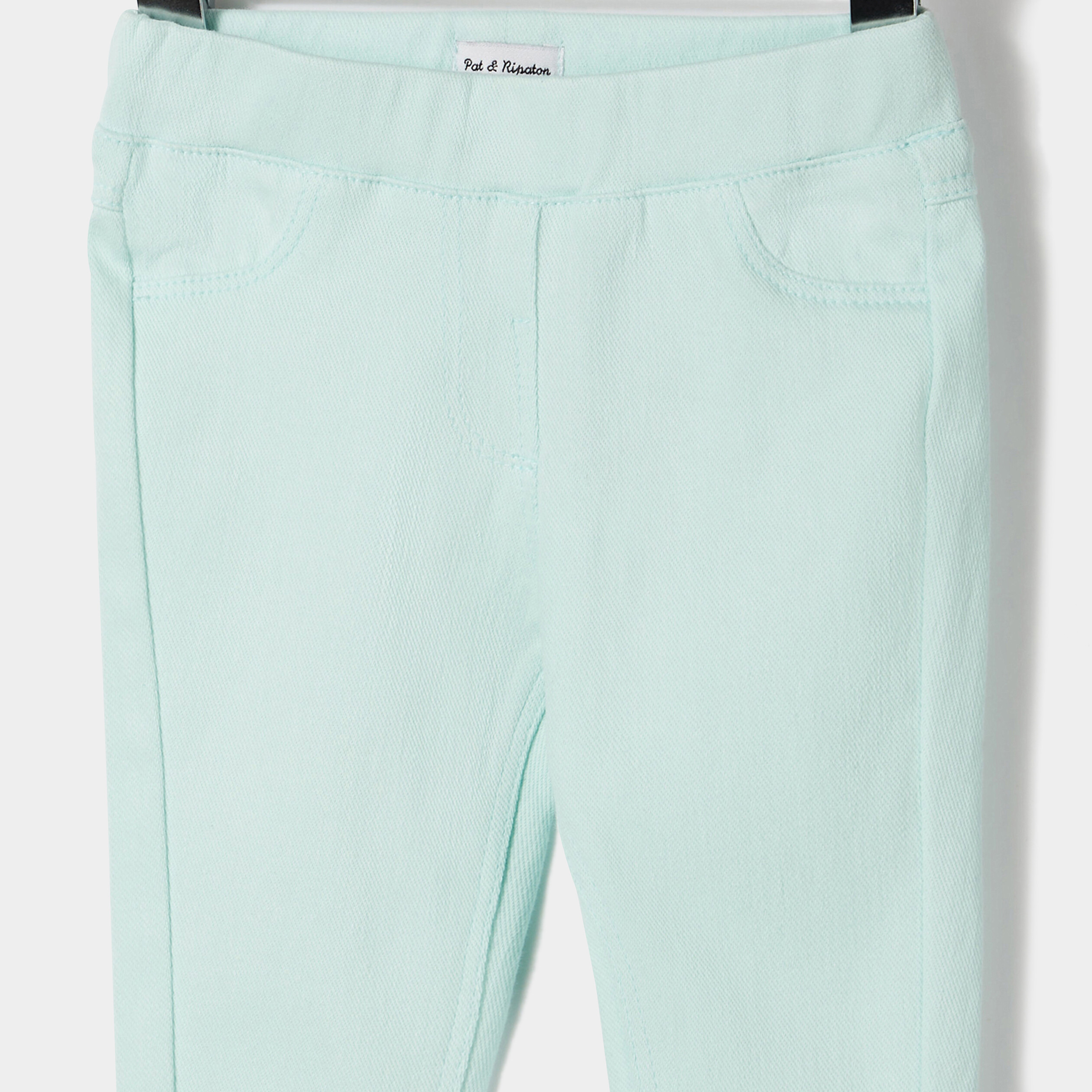 Pantalon tregging ajusté bleu turquoise bébé fille | La Halle
