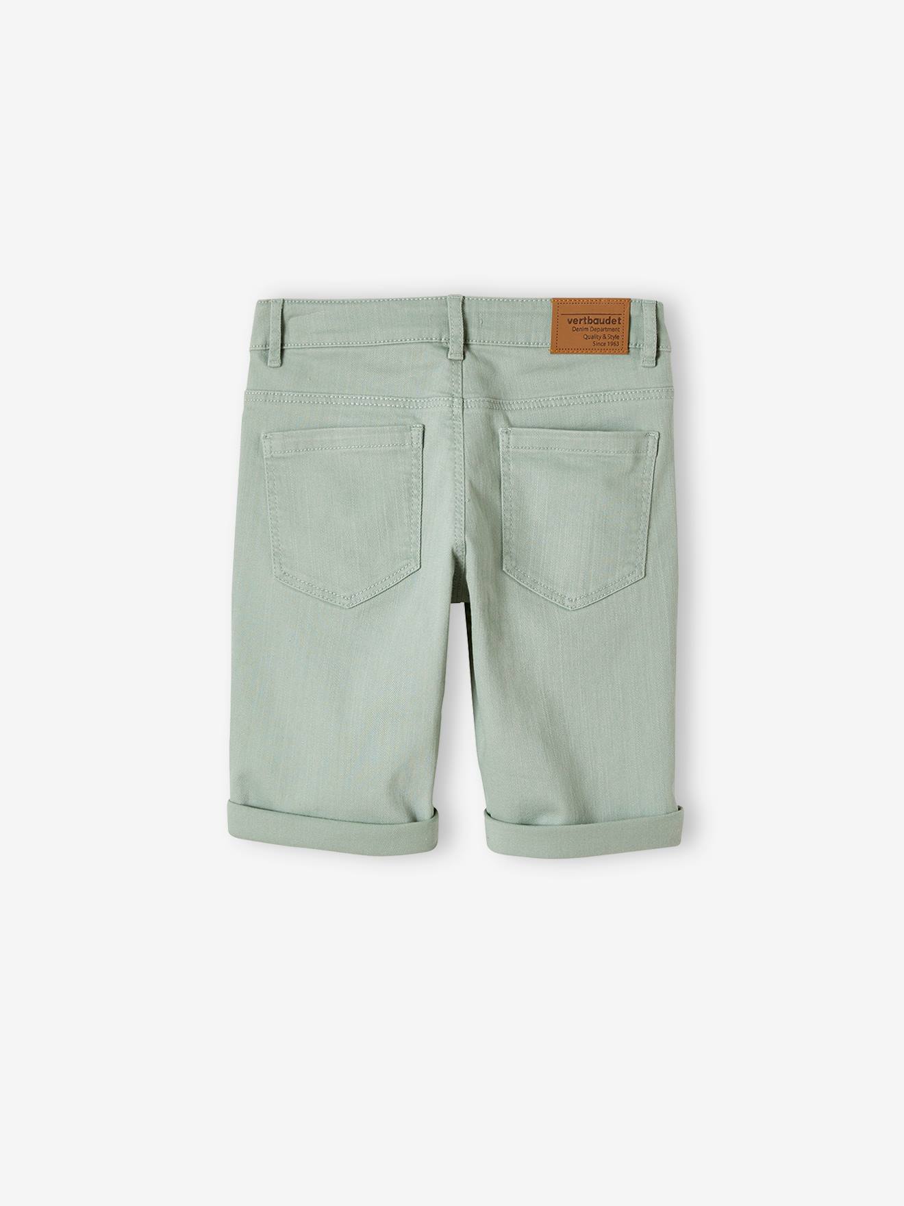 Bermuda couleur garçon en toile bronze