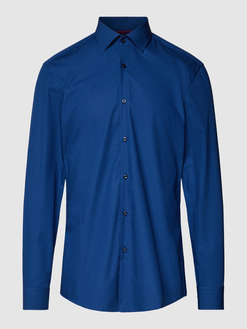 Regular Fit Business-Hemd mit Kentkragen Modell 'Kenno' in marineblau