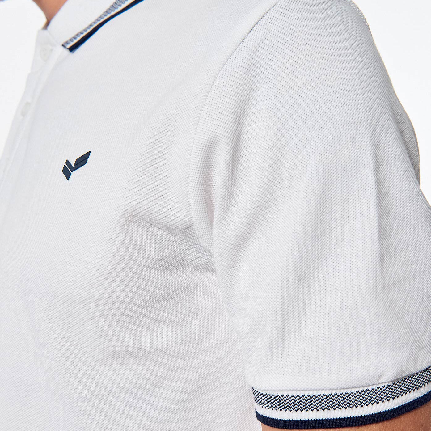 RAYOC  Polo blanc Homme en 100% coton bio