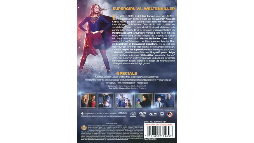 Supergirl - Die komplette 3. Staffel  [5 DVDs]