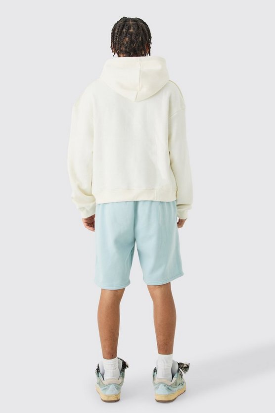 Lockere Shorts mit Official-Print